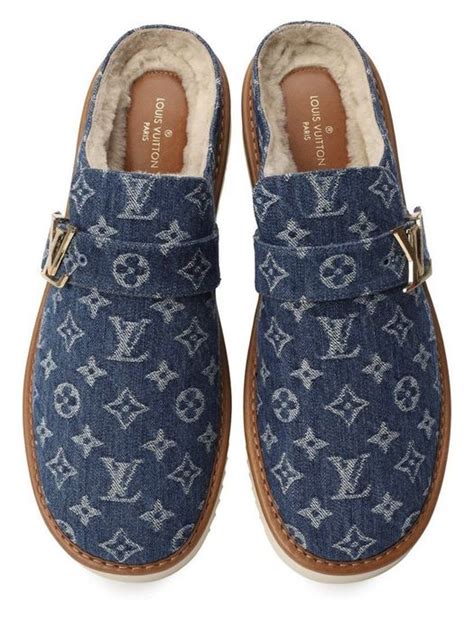 louis vuitton slip on shoes|Louis Vuitton denim slides.